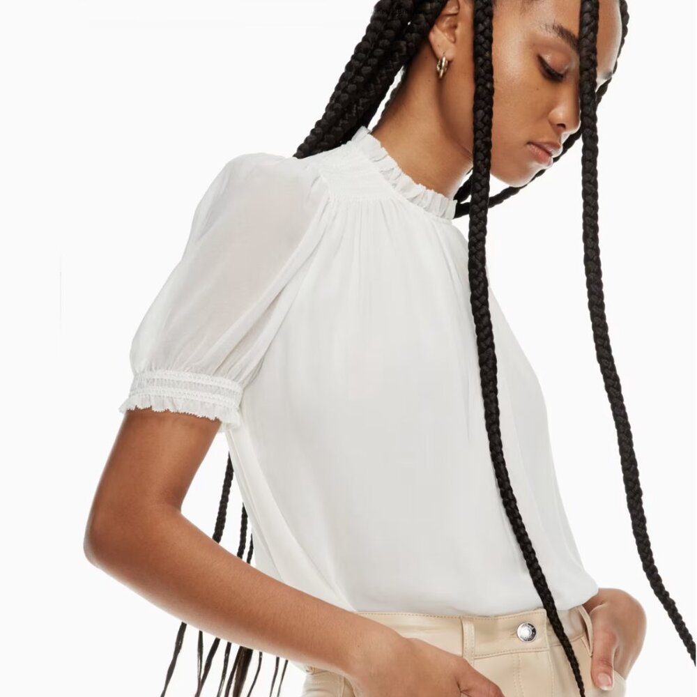 Wilfred Artizia Wuthering Blouse Smocked chiffon blouse